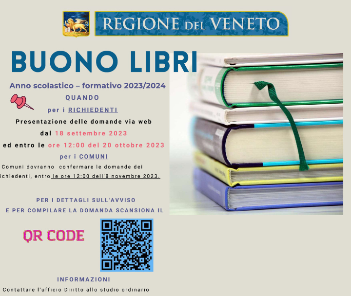Immagine per Contributo regionale "Buono Libri", anno scolastico-formativo 2023 -2024